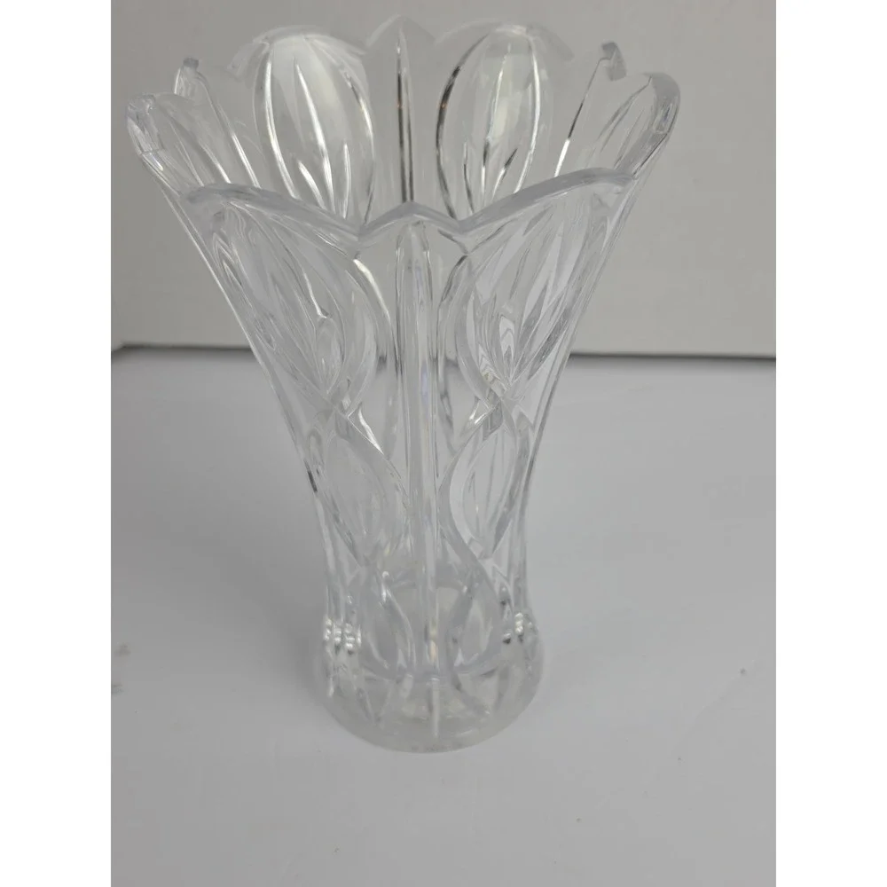 Lenox Wedding Braid Full Lead Crystal Vase Glam 9.25